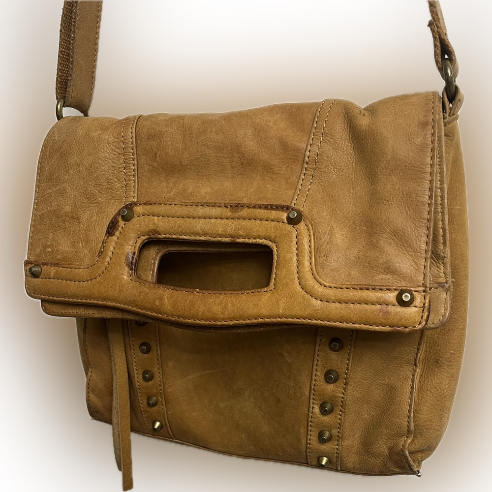 Vintage LUCKY BRAND leather magnetic close multi wear crossbody retired bag - Picture 11 of 16